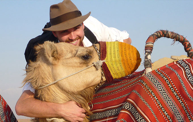Student studying abroad